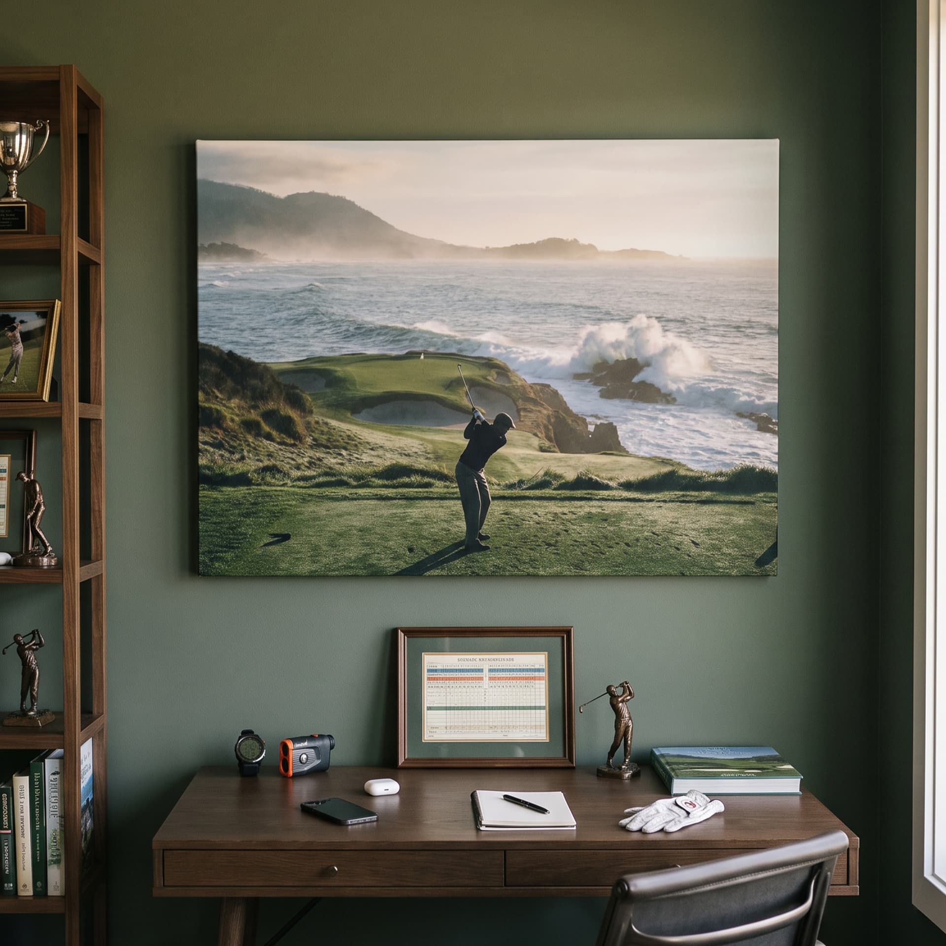 IKONICK golf art in the home office