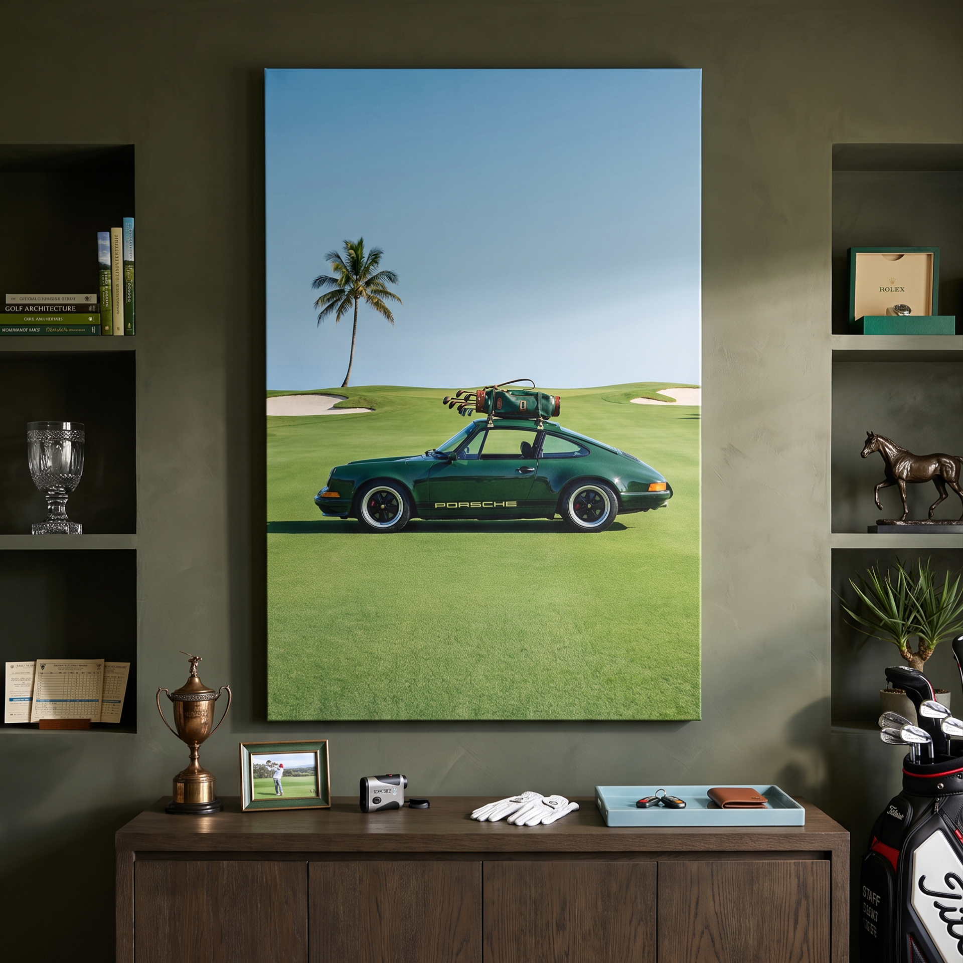 IKONICK golf canvas on a wall