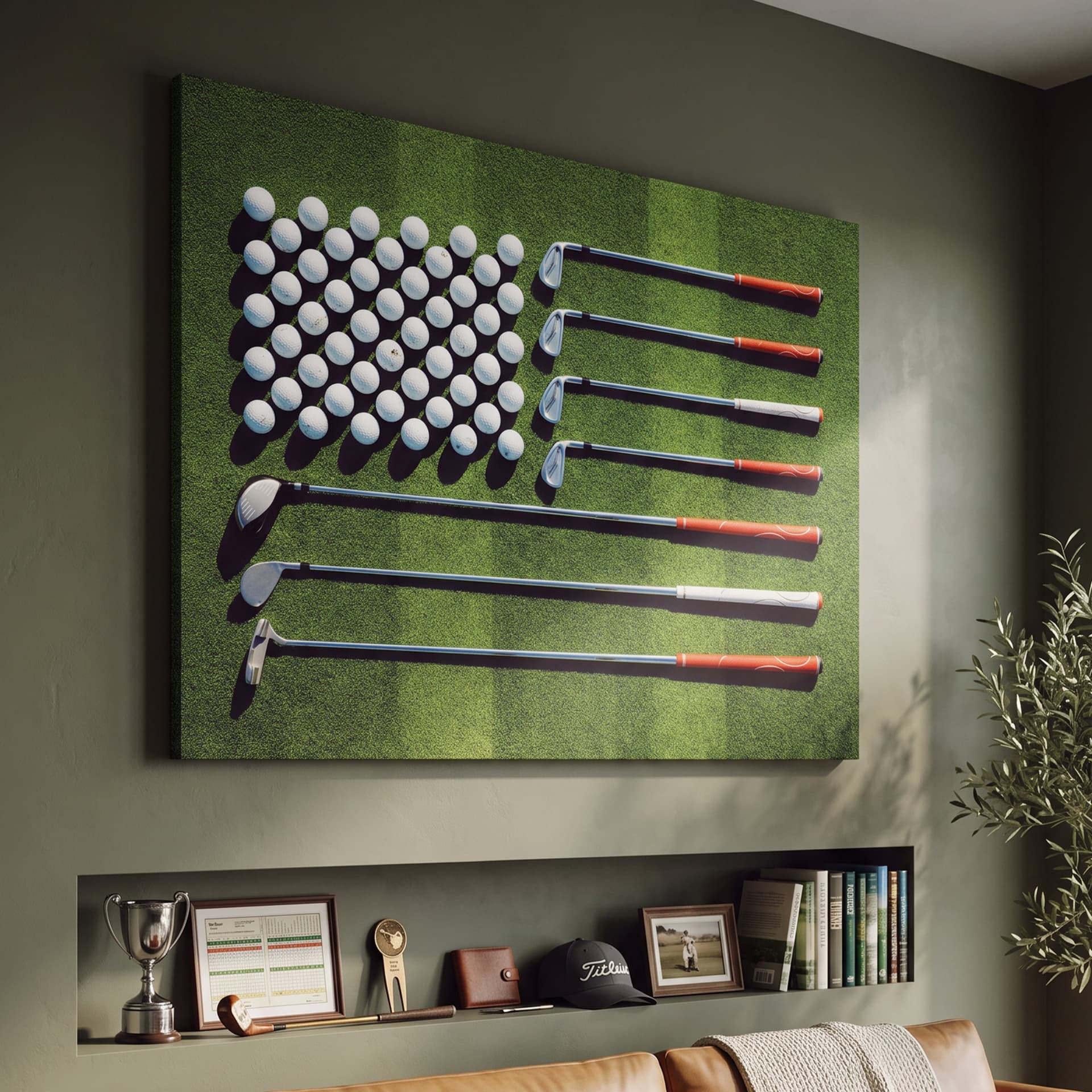 IKONICK golf canvas on a wall