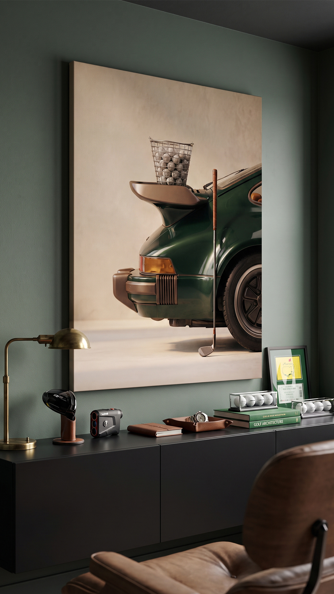IKONICK golf canvas on a wall