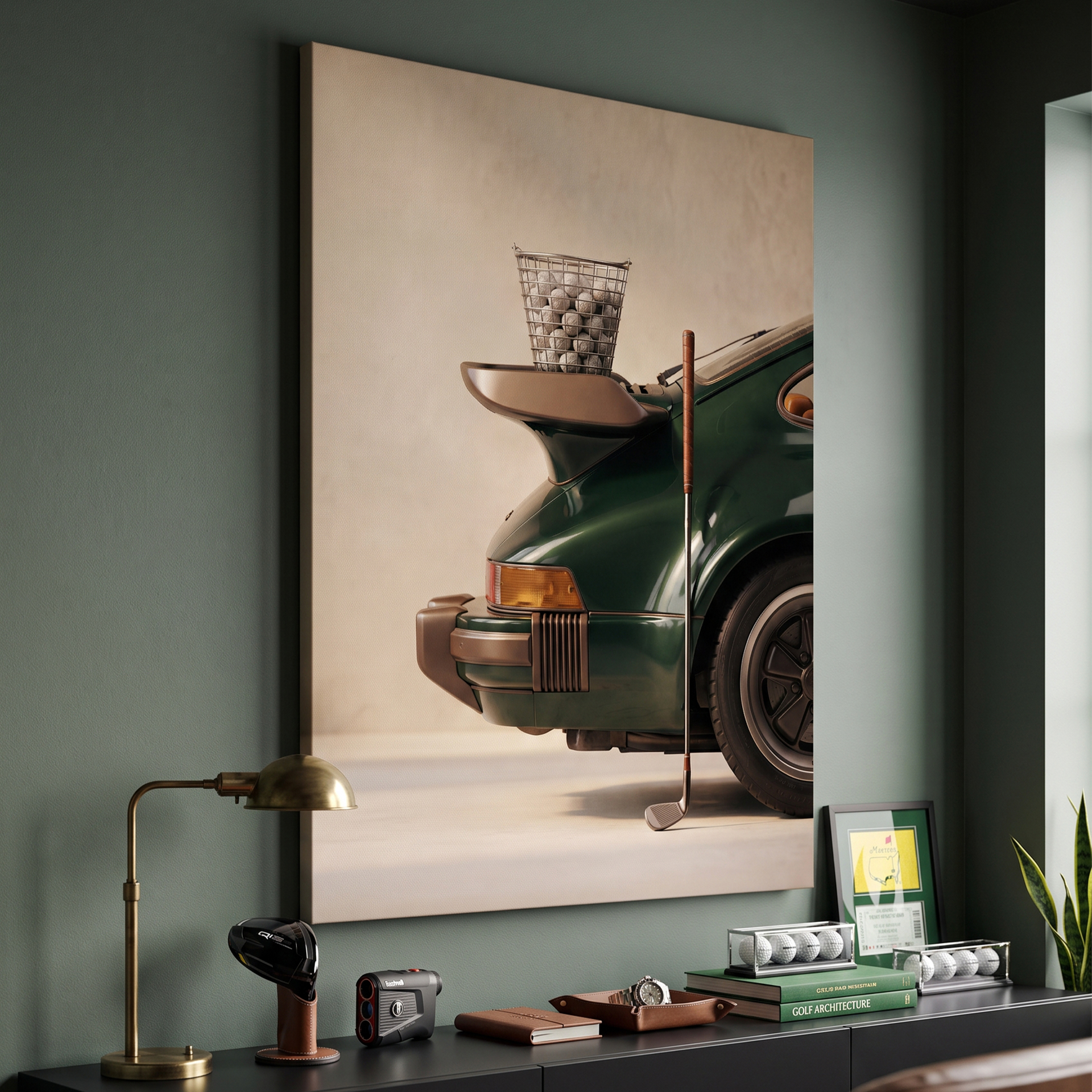 IKONICK golf art in the living room